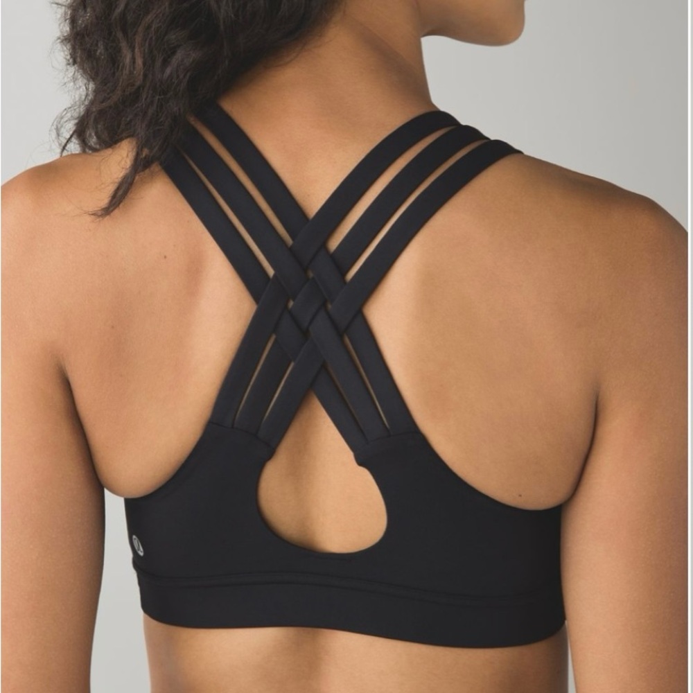 Lululemon: All Sport Bra, 3 Straps, Black, 10